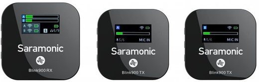 Радиосистема Saramonic Blink900 B2(TX+TX+RX) 2,4Гц приемник + 2 передатчика в кейсе с подзарядкой, разъем 3,5мм фото
