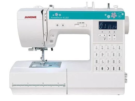 Швейная машина Janome HomeDecor 6180 белый/зеленый фото