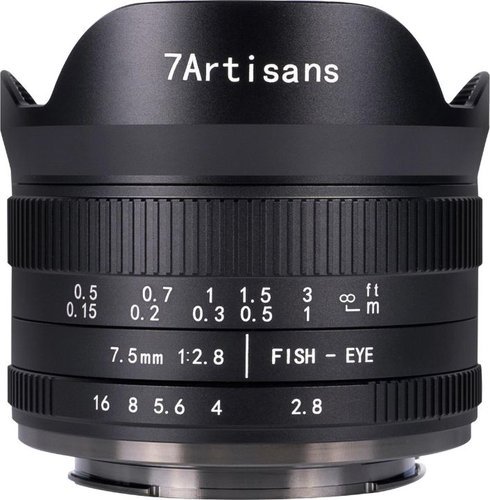 Объектив 7artisans 7.5mm F2.8 рыбий глаз 180 APS-C Canon EOSM фото