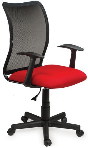 Кресло BRABIX Spring MG-307, с подлокотниками, комбинированное красное/черное TW, 531405 фото