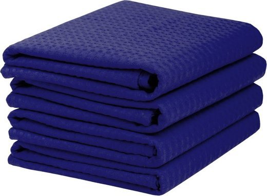 Комплект полотенец вафельных Home One 45х70 (4шт), темно-синий фото