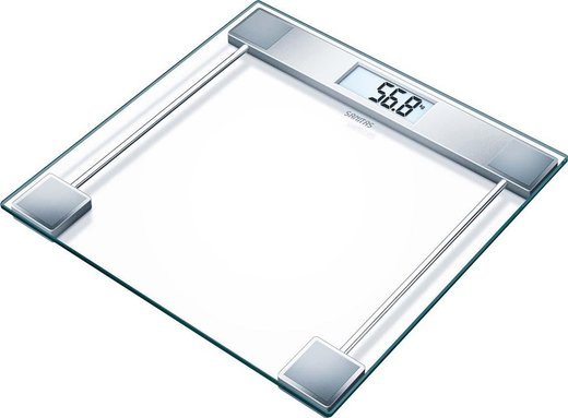 Весы напольные стеклянные Sanitas SGS06, серебристый фото