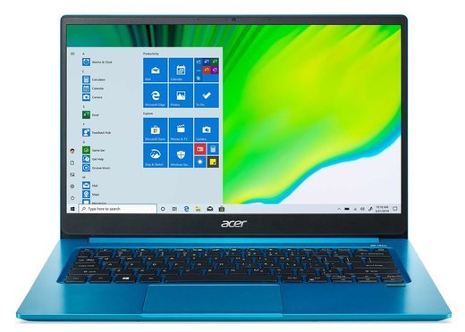 Ноутбук Acer Swift 3 SF314-59-792A (Intel Core i7 1165G7 2800MHz/14"/1920x1080/16GB/512GB SSD/Intel Iris Xe Graphics/Win 10 Home), синий фото