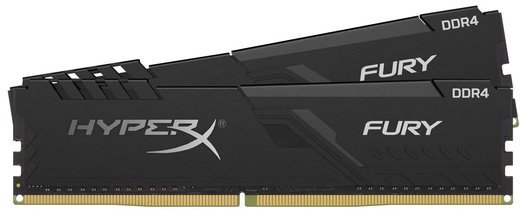Память оперативная DDR4 16Gb (2х8) Kingston 3200MHz HX432C16FB3K2/16 CL16 DIMM HyperX FURY черная фото