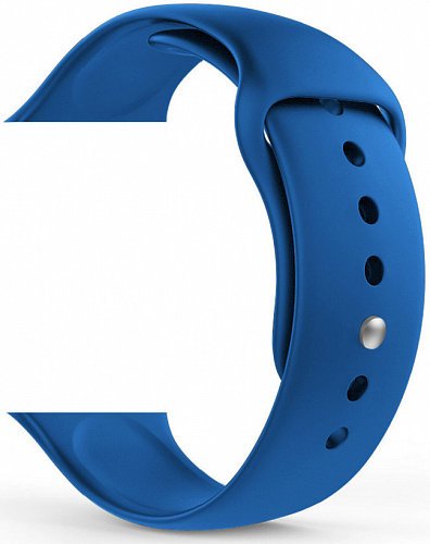 Ремешок силиконовый для Apple Watch 44мм, синий фото