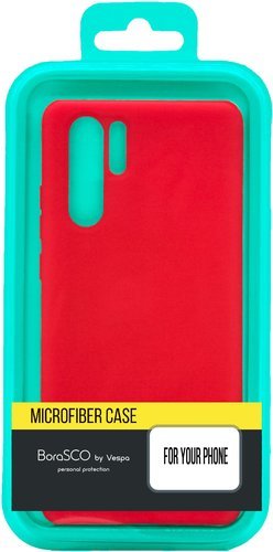 Чехол-накладка для Xiaomi Poco F2 Pro красный, Microfiber Case, Borasco фото