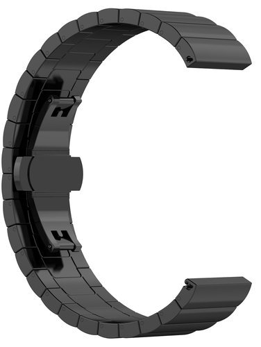 Ремешок Bakeey для часов Amazfit Pace/Stratos, нержавеющая сталь, черный, 22 мм фото