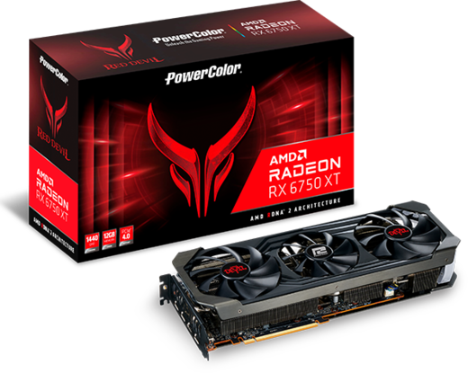 Видеокарта PowerColor AMD Radeon RX 6750 XT Red Devil 12GB (AXRX 6750XT 12GBD6-3DHE/OC) фото