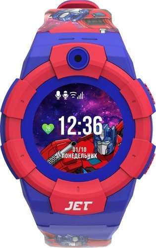 Смарт-часы Jet Kid Optimus Prime 45мм 1.44" TFT синий/красный фото