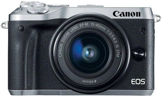 Беззеркальный фотоаппарат Canon EOS M6 kit EF-M 15-45mm f/3.5-6.3 IS STM серебро фото