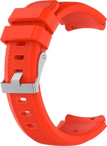 Силиконовый ремешок для часов Amazfit GTR 47mm, рельефный, красный фото