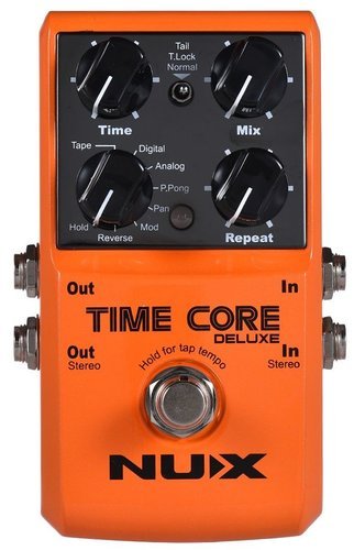 Гитарная педаль эффектов Nux Time Core Deluxe, 7 типов задержки, оранжевый фото