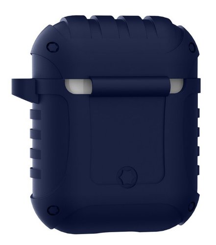 Защитный чехол Bakeeky для Apple AirPords с крючком, синий фото