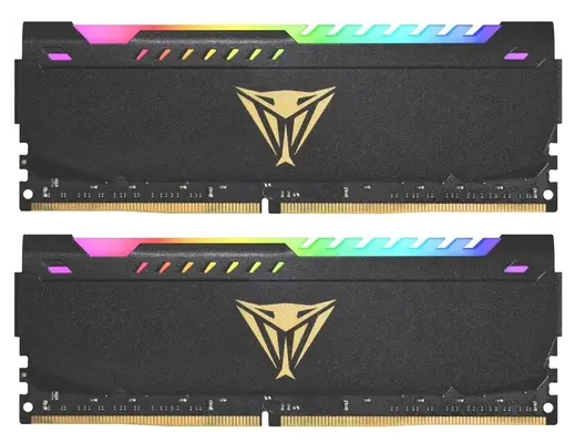 Память оперативная DDR4 32Gb (2x16Gb) Patriot Viper Steel Gaming RGB 3600MHz (PVSR432G360C0K) радиатор фото