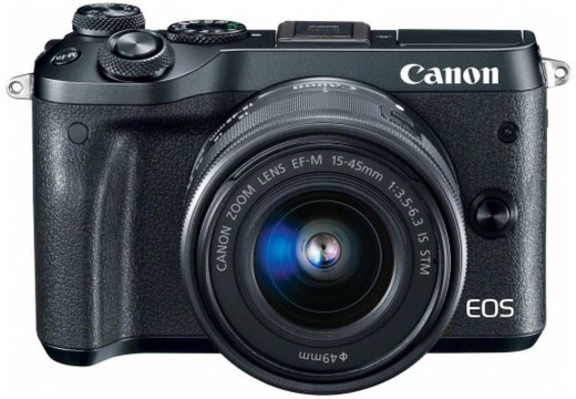Беззеркальный фотоаппарат Canon EOS M6 kit EF-M 15-45mm f/3.5-6.3 IS STM черный ( фото