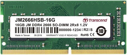 Память оперативная DDR4 16Gb Transcend 2666Mhz CL19 (JM2666HSB-16G) фото