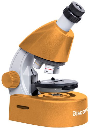 Микроскоп Discovery Micro Solar с книгой, оранжевый фото