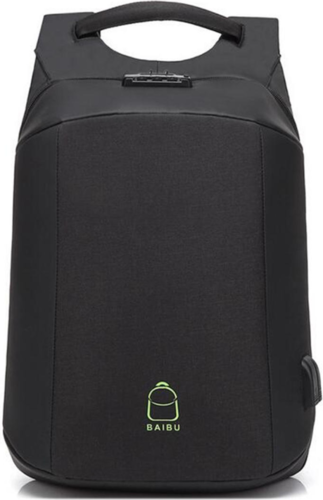 Рюкзак 15.6" для ноутбука с внешним USB-портом для зарядки, черный фото