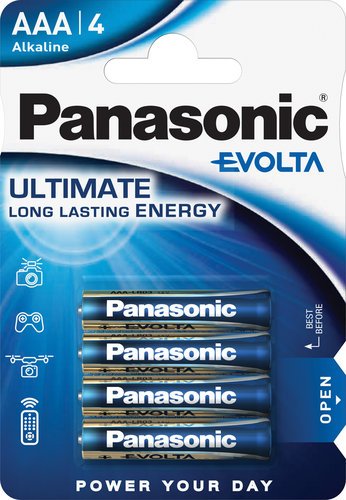 Батарейки Panasonic LR03EGE/4BP AAA щелочные Evolta в блистере 4шт фото