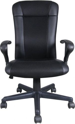 Кресло BRABIX Optima MG-370, с подлокотниками, экокожа/ткань, черное, 531580 фото
