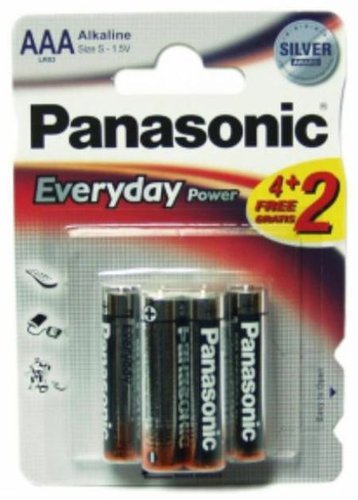 Батарейки Panasonic LR03REE/6B2F AAA щелочные Everyday Power promo pack в блистере 6шт фото