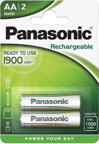 Аккумуляторы Panasonic HHR-3MVE/2BC AA Ni-Mh Ready to use в блистере 2шт 1900мАч фото