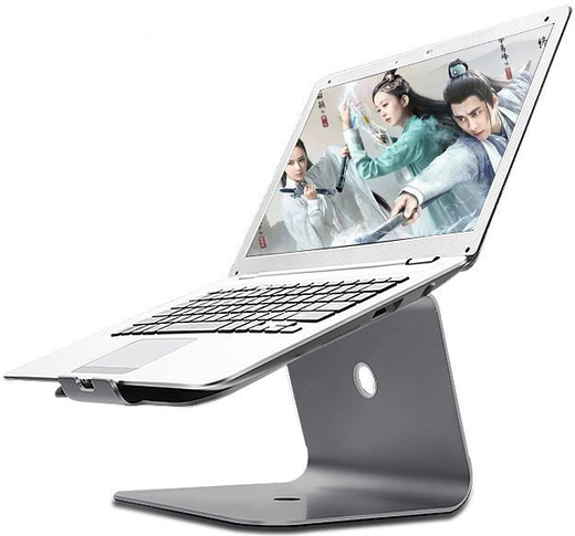 Настольная подставка для ноутбука 11-17", алюминий, серый фото