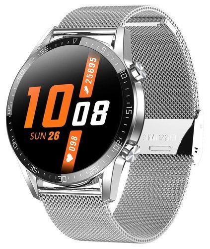 Умные часы Microwear T03, стальной ремешок, серебристый фото