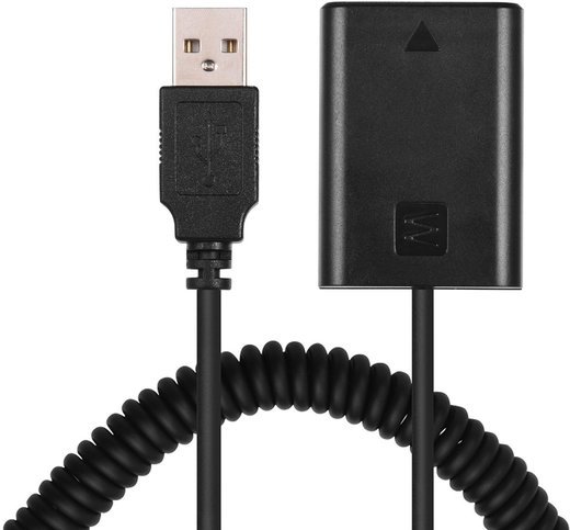 Понижающий кабель Andoer 5V USB NP-FW50, совместим с Sony A7 A7II A7R A7S A7RII A7SII A6000 A5000 A3000 NEX5 NEX3 ILDC фото