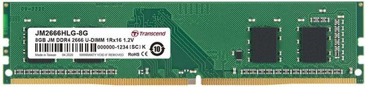 Память оперативная DDR4 8Gb Transcend 2666Mhz CL19 (JM2666HLG-8G) фото