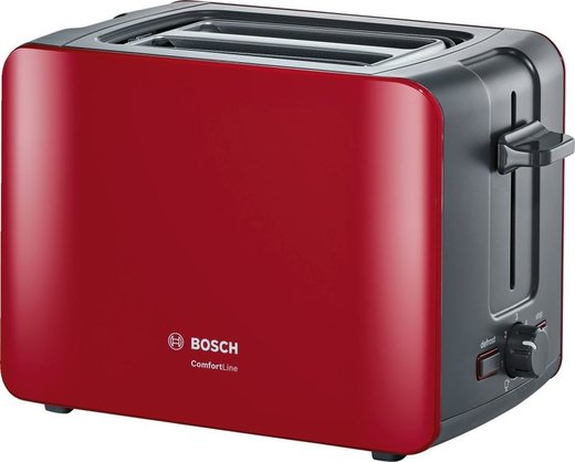 Тостер Bosch TAT6A114 1090Вт красный/черный фото