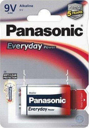 Батарейки Panasonic 6LF22REE/1BR 9V щелочные Everyday Power в блистере 1шт фото