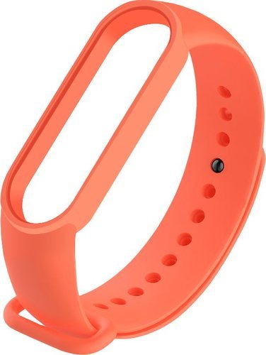 Силиконовый ремешок для фитнес-браслета Xiaomi Mi Band 5, оранжевый фото