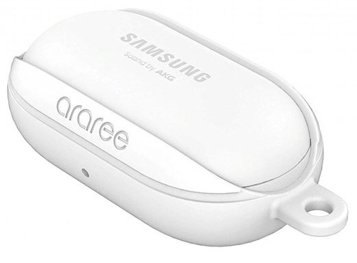 Чехол силиконовый Samsung araree Bean для Galaxy Buds+, белый фото