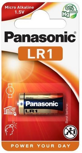 Батарейки Panasonic LR1L/1BE цилиндрические щелочные Micro Alkaline в блистере 1шт фото