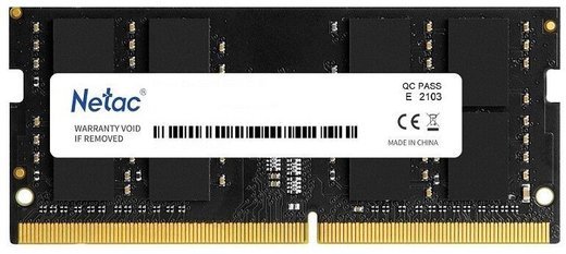 Память оперативная DDR4 SO-DIMM 16Gb Netac 2666MHz CL19 (NTBSD4N26SP-16) фото