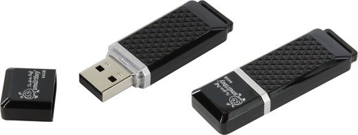 Флеш-накопитель Smartbuy Quartz USB 2.0 64GB, черный фото