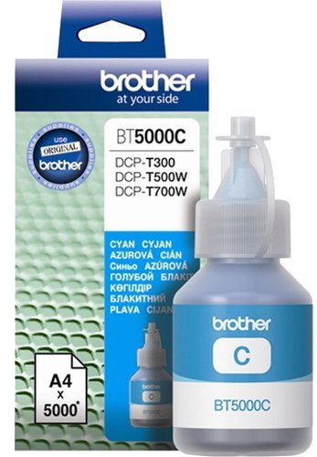 Чернила Brother BT5000C голубые для DCP-T300, DCP-T500W, DCP-T700W (5000 стр.) фото