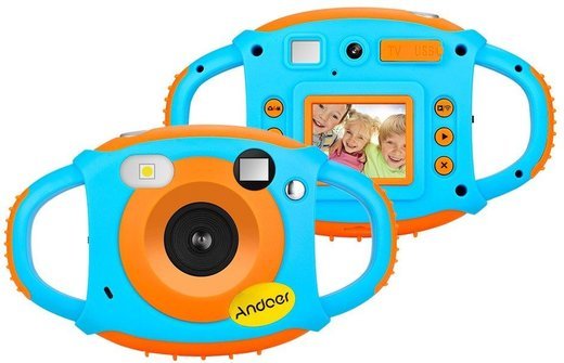 Цифровая камера Andoer WiFi детская 5MP 1080P HD, светло- голубой фото