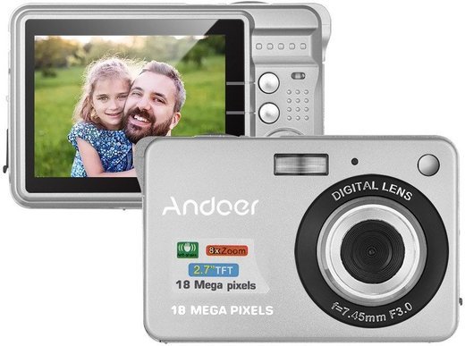 Цифровая камераAndoer 18M 720P HD, серебро фото