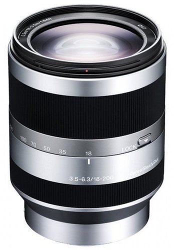 Объектив Sony E 18-200mm f/3.5-6.3 (SEL-18200) серебро фото