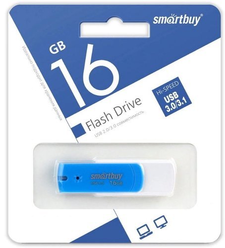 Флеш-накопитель Smartbuy Diamond USB 3.0 16GB, синий фото