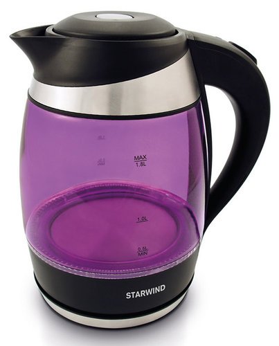 Чайник электрический Starwind SKG2217 1.8л. 2200Вт фиолетовый/черный фото