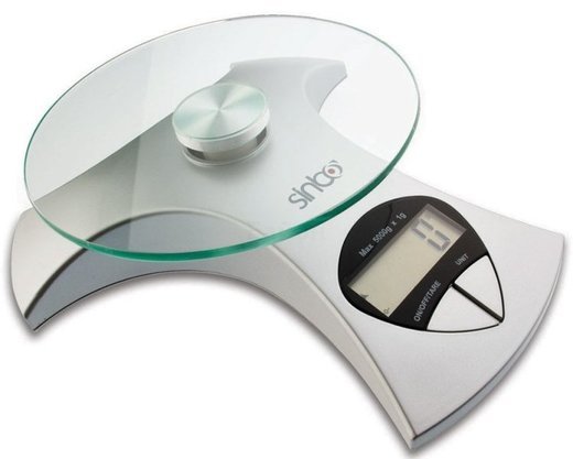 Весы кухонные электронные Sinbo SKS 4512 макс.вес:5кг серебристый фото