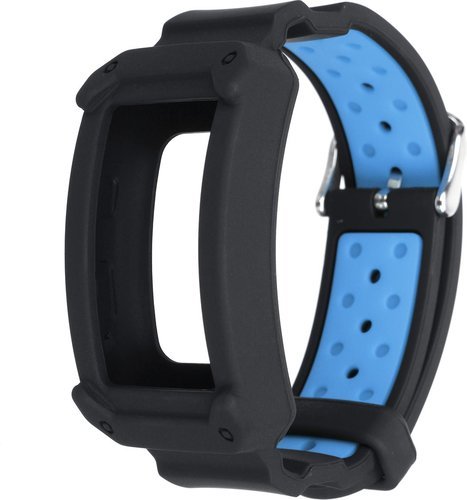 Ремешок для смарт-часов Samsung Gear Fit 2, черный/синий фото