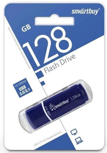 Флеш-накопитель Smartbuy Crown USB 3.0 128GB, синий фото
