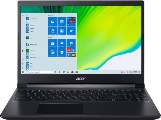 Ноутбук Acer Aspire 7 A715-75G-529J (Intel Core i5 10300H 2500MHz/15.6"/1920x1080/8GB/256GB SSD/NVIDIA GeForce GTX 1650 Ti 4GB/Без ОС), черный фото