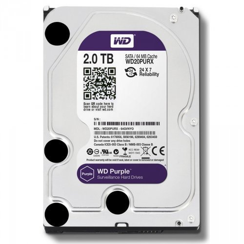 Жесткий диск HDD 3.5" WD Purple 2Tb (WD20PURZ) фото