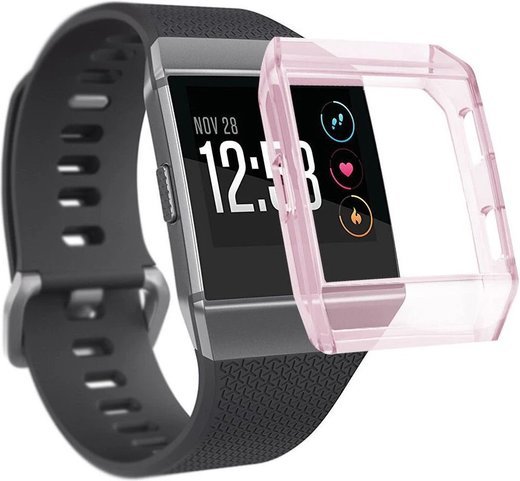 Защитный чехол для Fitbit Ionic силиконовый, розовый фото