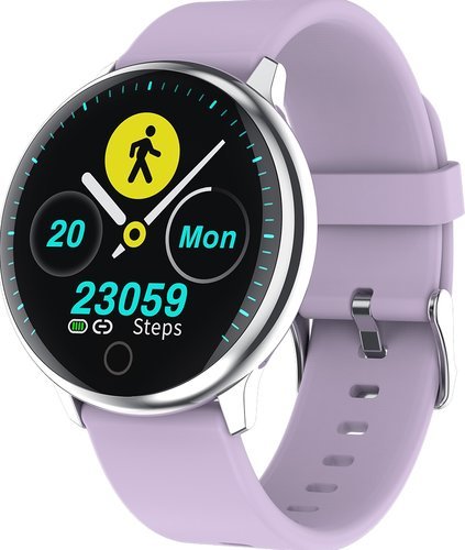 Умные часы Newwear Q16, силиконовый ремешок, фиолетовый фото